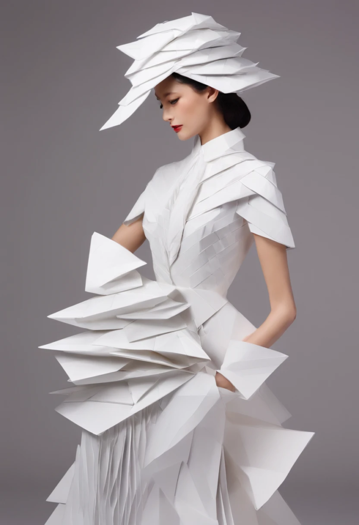 Thời trang cắt giấy Origami thực hiện bởi AI